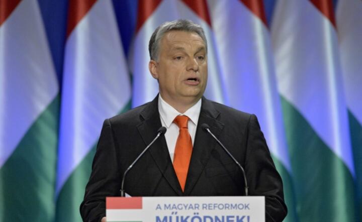Premier Viktor Orban wygłasza doroczne orędzie, fot. PAP/EPA/SZILARD KOSZTICSAK
