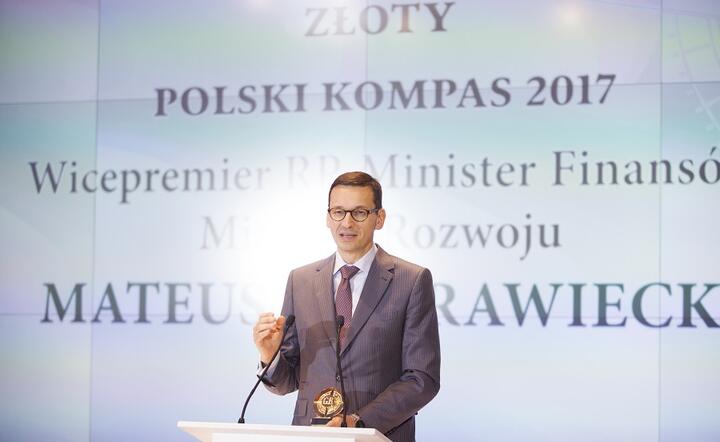Wicepremier Mateusz Morawiecki na Gali Polskiego Kompasu 2017 / autor: fot. Andrzej Wiktor