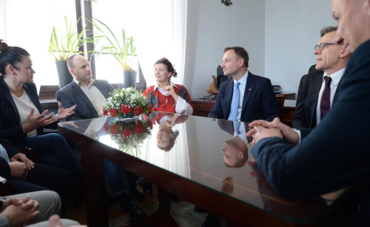 Andrzej Duda na spotkaniu z przedstawicielami stowarzyszenia "Stop Bankowemu Bezprawiu", fot. PAP / Jacek Turczyk