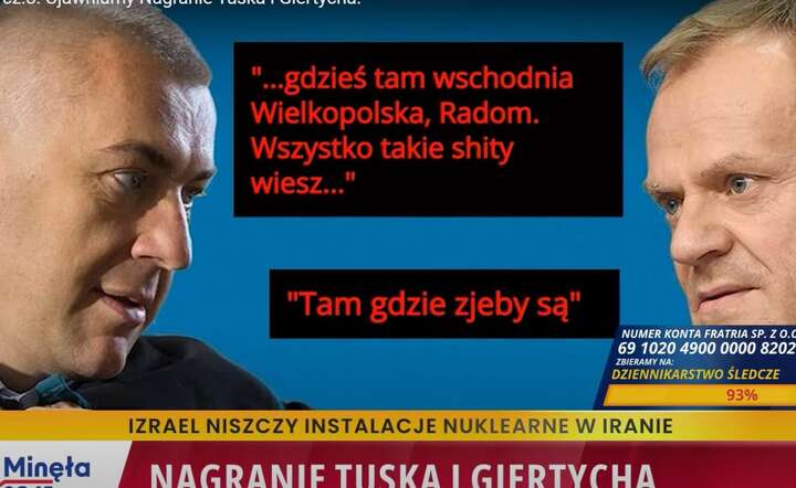 Screen z nagrania zaprezentowanego w telewizji wPolsce24 / autor: Fratria / wPolsce24 YT - screen