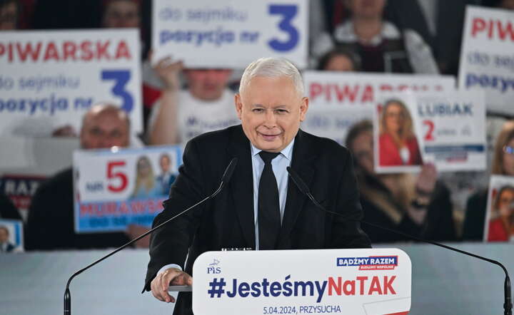 Jarosław Kaczyński podczas konwencji samorządowej PiS w Przysusze / autor: Fot. PAP/Piotr Polak
