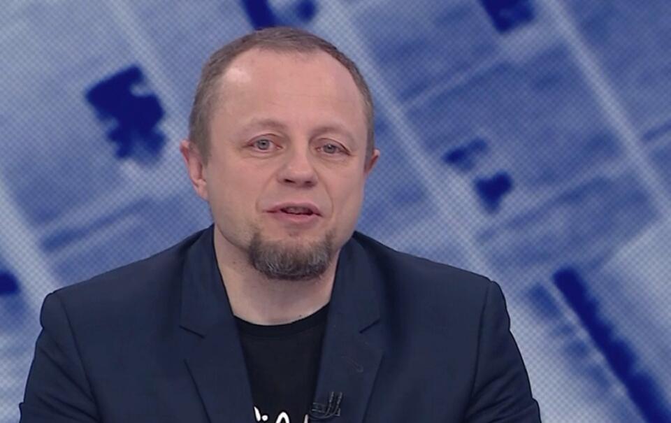 Cezary Krysztopa w "Salonie Dziennikarskim" / autor: screen TVP Info