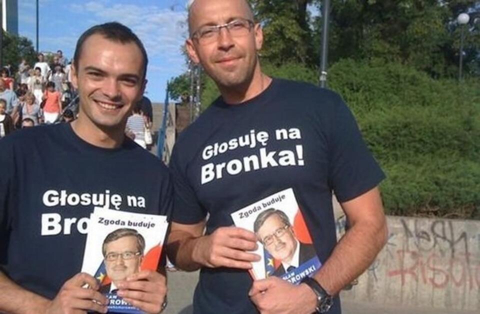 Michał Marcinkiewicz (z lewej). Zdjęcie zamieszczone na Twitterze przez Agnieszkę Pomaskę
