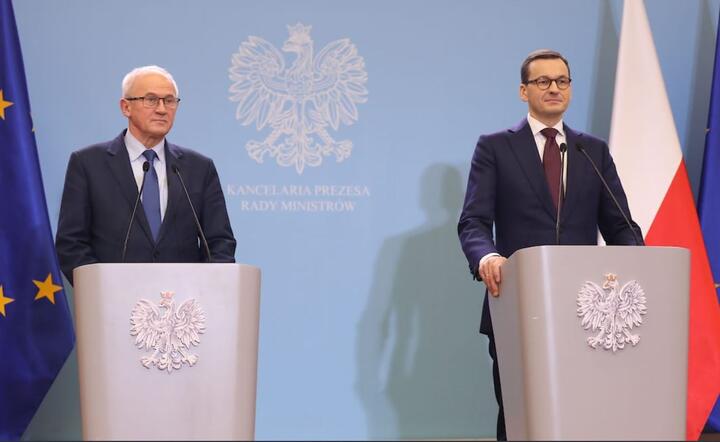 premier Mateusz Morawiecki i minister energii Krzysztof Tchórzewski / autor: Źródło: Twitter KPRM