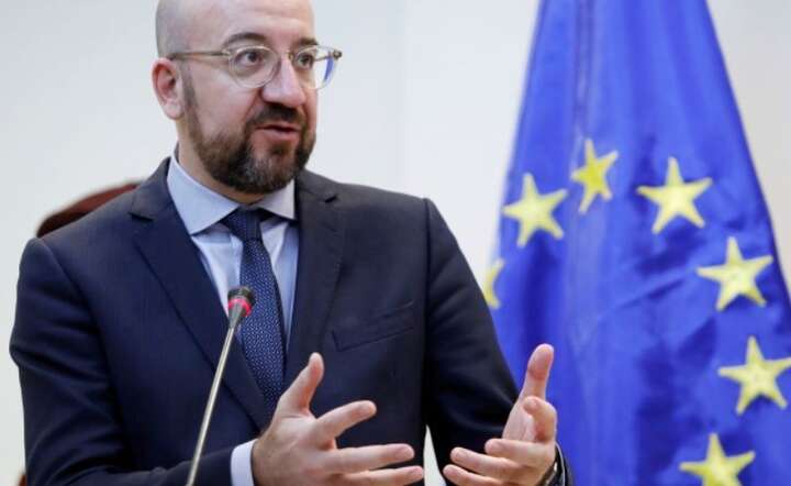 Szef Rady Europejskiej Charles Michel w Macedonii Północnej / autor: PAP/EPA/NAKE BATEV