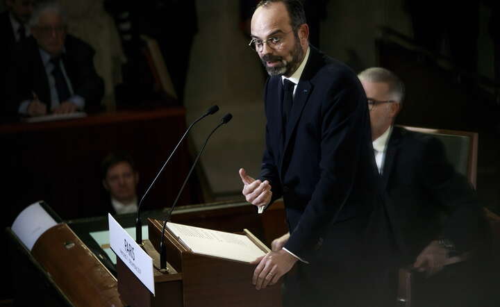 Edouard Philippe / autor: PAP/EPA/CHRISTOPHE PETIT TESSON