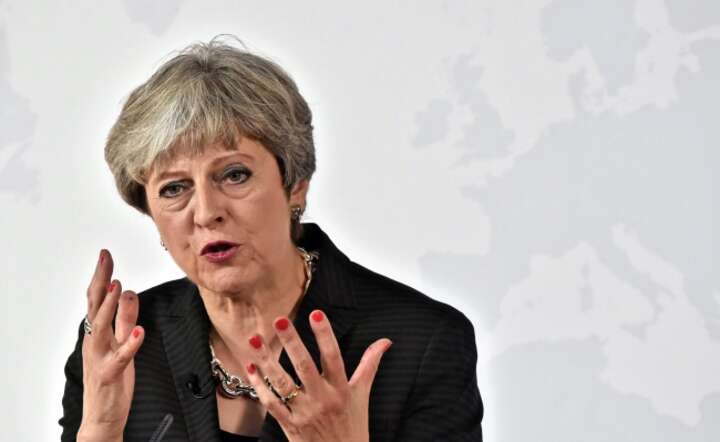 Premier Theresa May w trakcie wystąpienia nt. Brexitu we Florencji, 22 września 2017 r. / autor: fot. PAP/EPA/MAURIZIO DEGL'INNOCENTI (3)