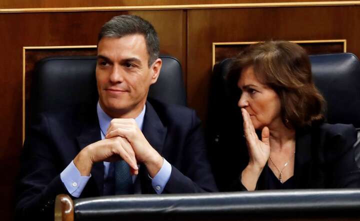 Pedro Sanchez z lewej / autor: PAP/EPA/Chema Moya