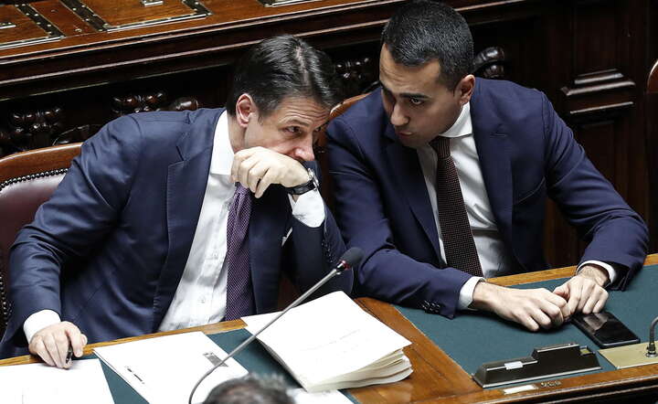 Giuseppe Conte i Luigi Di Maio / autor: PAP/EPA/RICCARDO ANTIMIANI