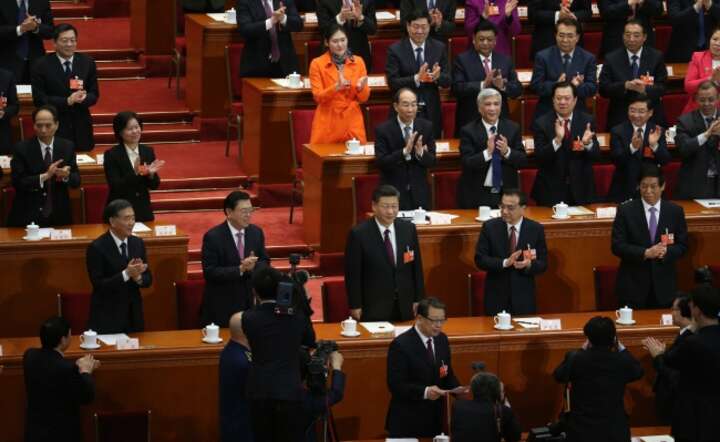 Xi Jinping po wyborze na drugą kadencję / autor: PAP/EPA/WU HONG