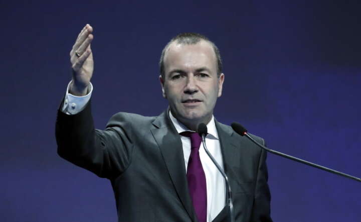 Szef frakcji EPL w Parlamencie Europejskim Manfred Weber / autor: PAP/EPA/ROBERT GHEMENT