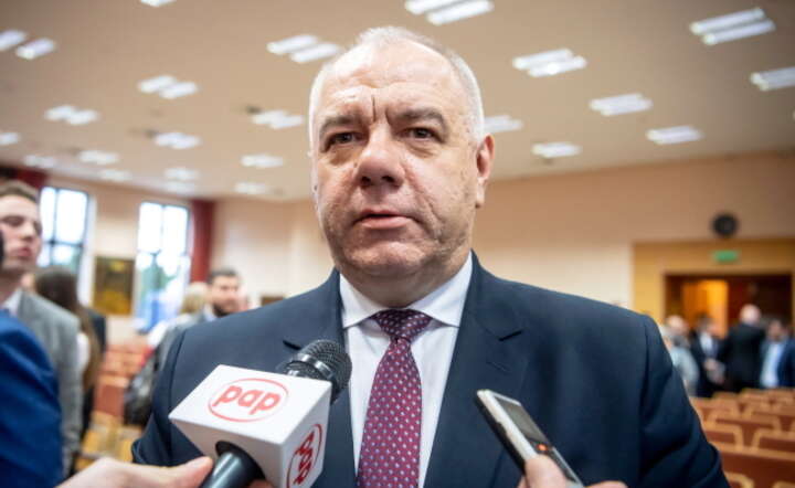 Wicepremier, minister aktywów państwowych Jacek Sasin podczas konferencji 'Przedsiębiorczość w Polsce-Nowe perspektywy rozwoju'w Toruniu / autor: PAP/Tytus Żmijewski