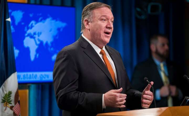 Mike Pompeo / autor: PAP/EPA/JIM LO SCALZO