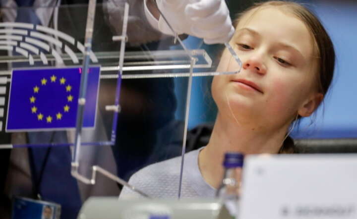Greta Thunberg, Bruksela / autor: PAP/EPA