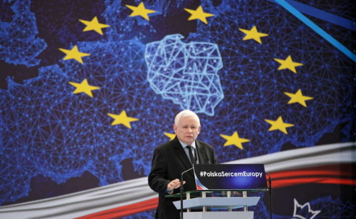 Prezes Prawa i Sprawiedliwości Jarosław Kaczyński przemawia podczas konwencji regionalnej PiS w Jasionce / autor: PAP/Darek Delmanowicz