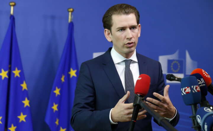 Kanclerz Austrii Sebastian Kurz na szczycie w Brukseli / autor: fot. PAP/EPA/JULIEN WARNAND