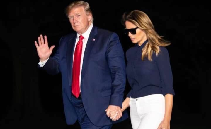 Donald i Melania Trumpowie / autor: PAP/EPA/KEVIN DIETSCH / POOL