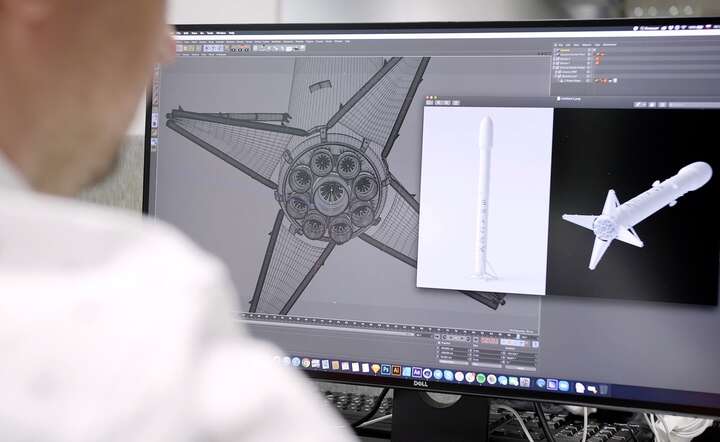 Model 3D SpaceX / autor: 10Clouds