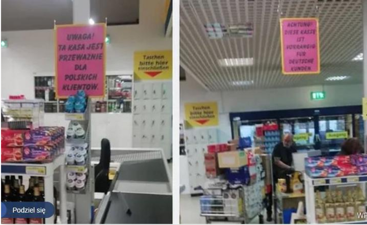 Tak było w sklepie w Cottbus / autor: Zdjęcia opublikował w mediach społecznościowych Maciej Sergel, współwłaściciel serwisu 24Kłodzko / autor: Maciej Sergel, współwłaściciel serwisu 24Kłodzko