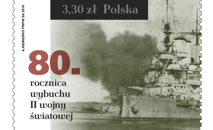 1 września br. Poczta Polska wprowadzi do obiegu znaczek upamiętniający 80. rocznicę wybuchu II wojny światowej / autor: materiały prasowe Poczta Polska