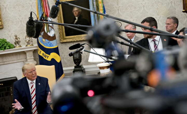 Prezydent Stanów Zjednoczonych Donald Trump ponownie opowiedział się we wtorek za powrotem do formatu G8, czyli z udziałem Rosji / autor: PAP/EPA/Andrew Harrer