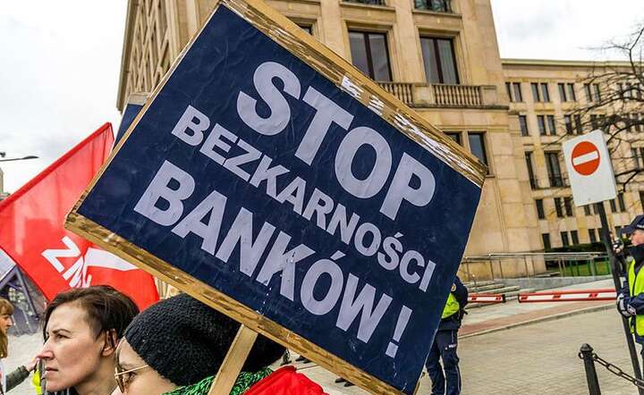 Demonstracja "frankowiczów" / autor: Fratria/Andrzej Skwarczyński