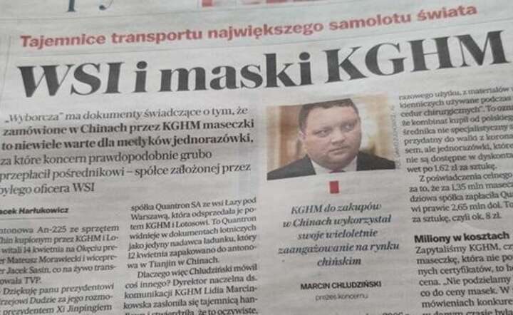 WSI i maski KGHM / autor: Fratria