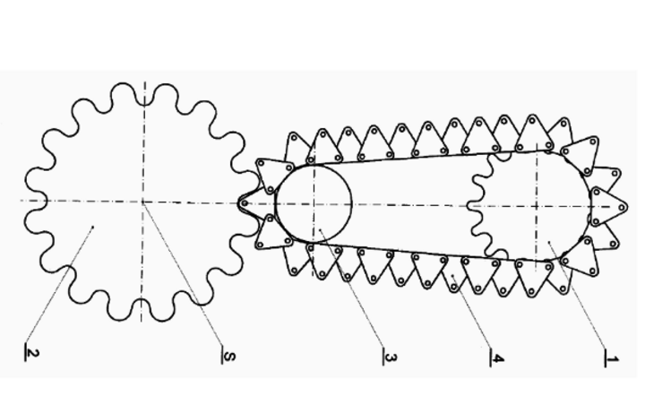 przekładnia łańcuchowa / autor: patent