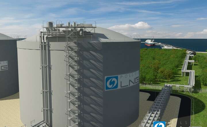 Wizualizacja instalacji terminalu LNG w Świnoujściu, fot. materiały prasowe Polskie LNG