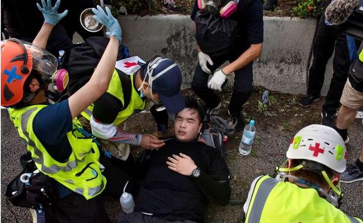 Demonstracje w Hongkongu / autor: PAP/EPA/MIGUEL CANDELA
