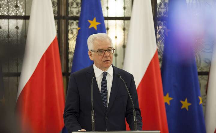 Jacek Czaputowicz, minister spraw zagranicznych w Sejmie 21 marca na konferencji prasowej po debacie nt. polskiej polityki zagranicznej / autor: fot. Andrzej Wiktor