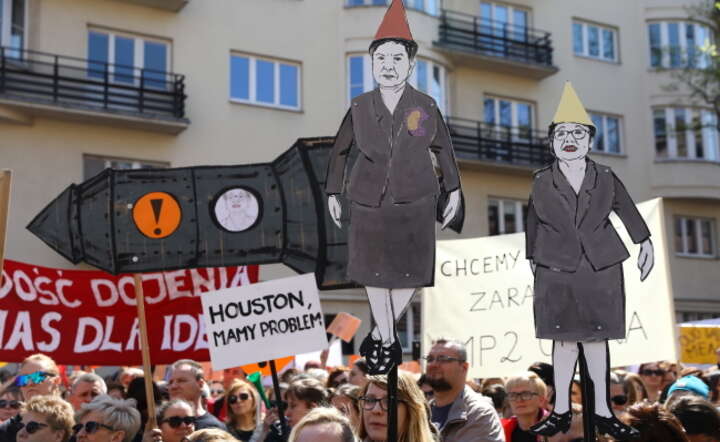 Strajk nauczycieli / autor: PAP/Rafał Guz