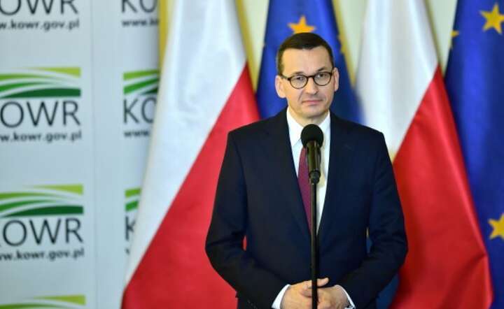 Mateusz Morawiecki na uroczystości dot. nieodpłatnego przekazania gruntów pod budowę Nowego Szpitala Onkologicznego. / autor: PAP/Sebastian Borowski