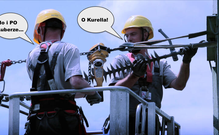 Pracownicy TAURON Dystrybucja - prace na linii wysokiego napięcia (Fot. TAURON Polska Energia)