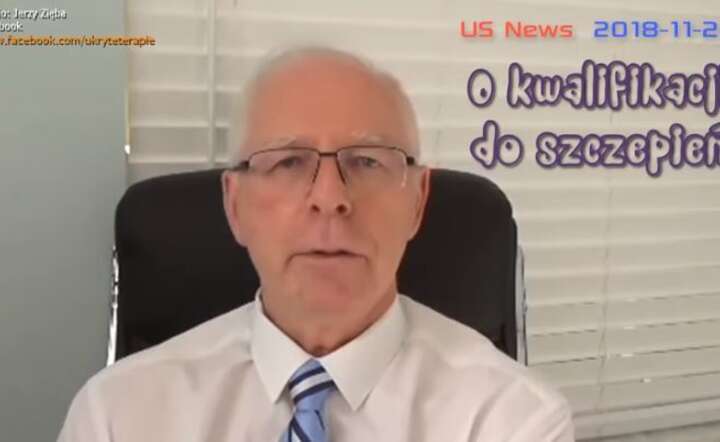 Jerzy Zięba, US NEWS - o kwalifikacji do szczepień, YouTube / autor: screen - Fratria