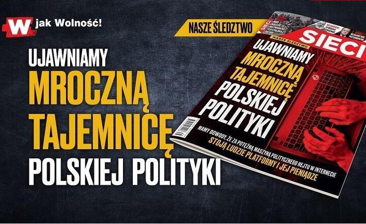 Okładka tygodnika "Sieci" / autor: Fratria