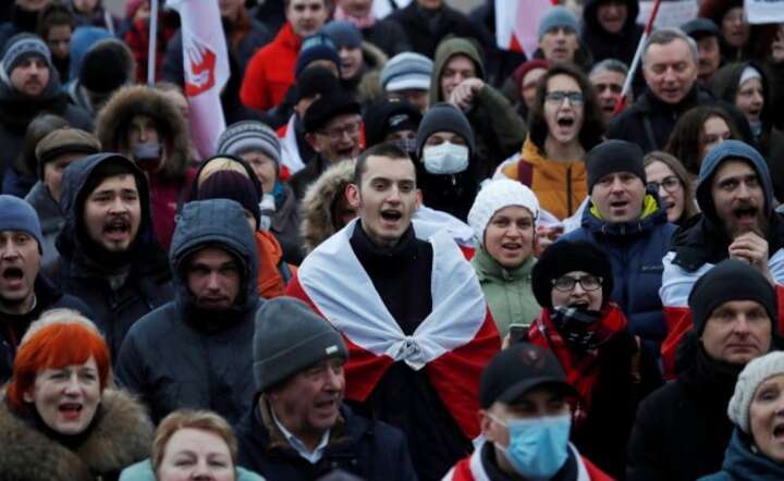 Na Białorusi kolejne protesty przeciw integracji z Rosją / autor: PAP/EPA/TATYANA ZENKOVICH