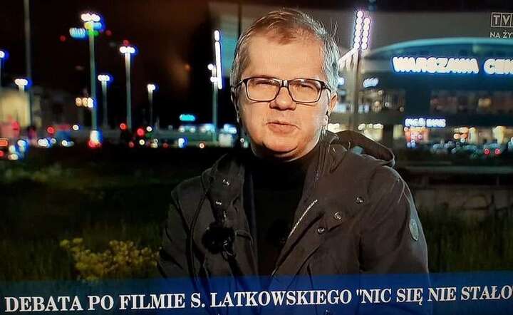 Sylwester Latkowski po premierze 'Nic się nie stało' / autor: TVP, screen Fratria