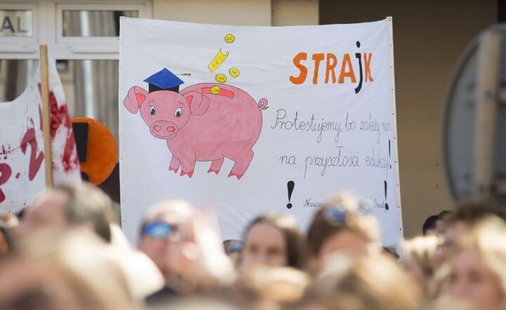 Protest nauczycieli pod ministerstwem edukacji narodowej, 17.04.2019 / autor: Andrzej Wiktor