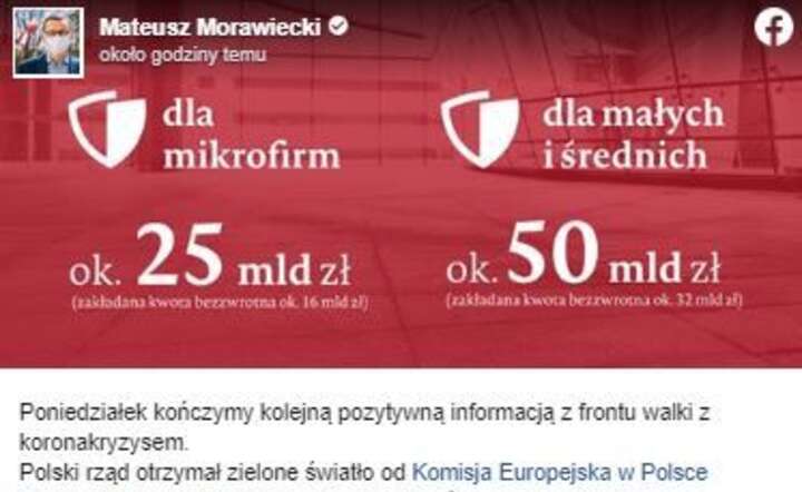 Fanpage M.Morawiecki, FB / autor: screen Fratria
