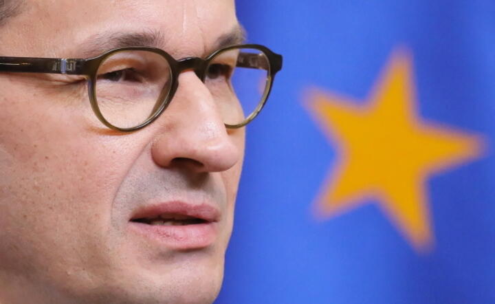 Premier RP Mateusz Morawiecki przemawia podczas konferencji prasowej po zakończeniu posiedzenia Rady Europejskiej / autor: PAP/Paweł Supernak