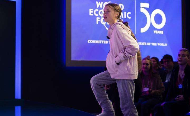 Greta w Davos / autor: PAP/EPA
