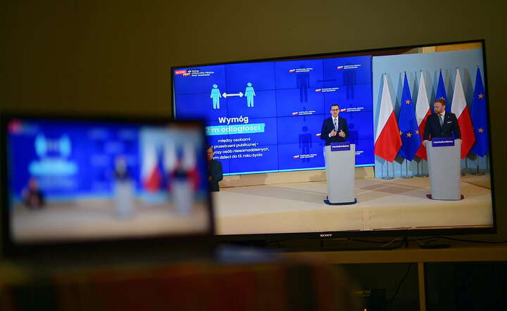 Premier Mateusz Morawiecki i Minister Zdrowia Łukasz Szumowski / autor: PAP/Marcin Obara