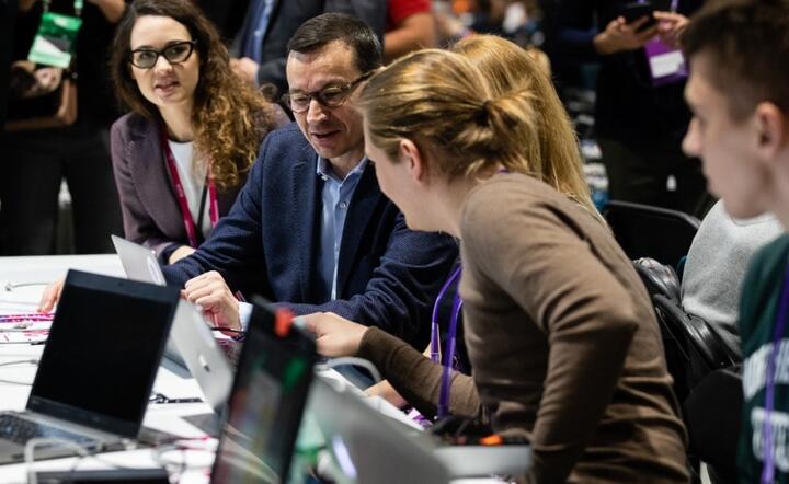 Premier Mateusz Morawiecki na konkursie programowania „HackYeah”, 24.11.2018 / autor: fot. materiały KPRM
