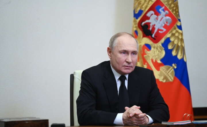 Prezydent Putin wygłosił w sobotę oświadczenie po zamachu w Moskwie / autor: PAP/EPA/PAVEL BYRKIN/SPUTNIK/KREMLIN POOL