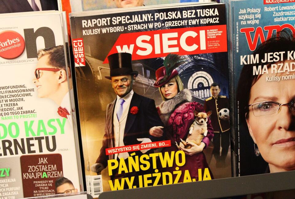 Tak tygodnik "w Sieci" opisywał wyjazd Tuska do Brukseli. Fot. wPolityce.pl