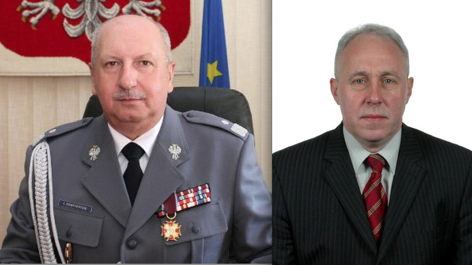 Nadinsp. Igor Parfieniuk (z lewej) i pułkownik Dariusz Łuczak. fot. PAP/kwp.lublin.pl