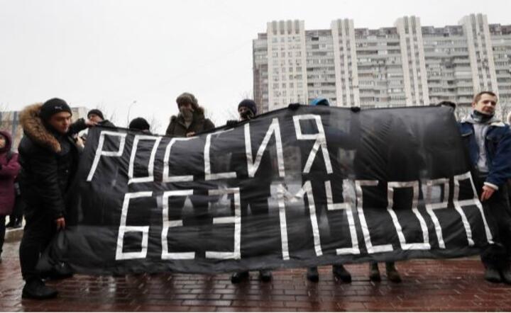 Protest w Rosji / autor: PAP/EPA/YURI KOCHETKOV