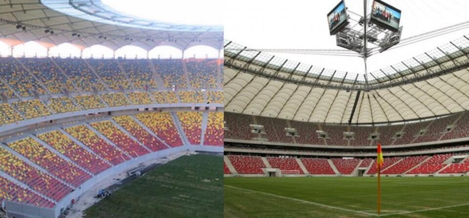 Wnętrze obu stadionów. Fot. Wikipedia