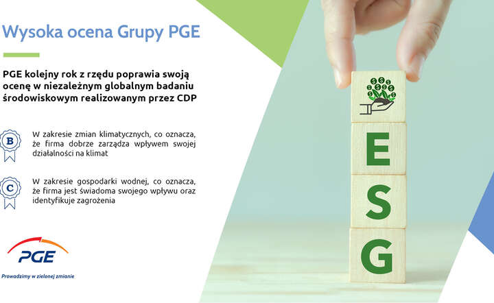 Platforma CDP wysoka ocenia strategię ESG Grupy PGE / autor: materiały prasowe PGE